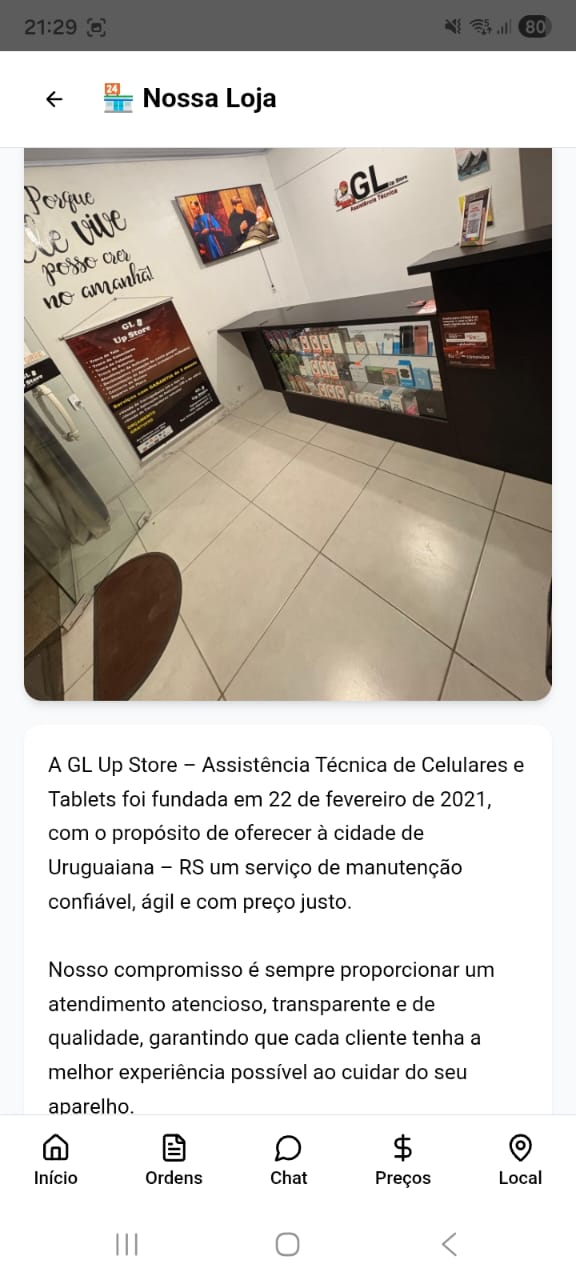 GL Up Store — Nossa Loja