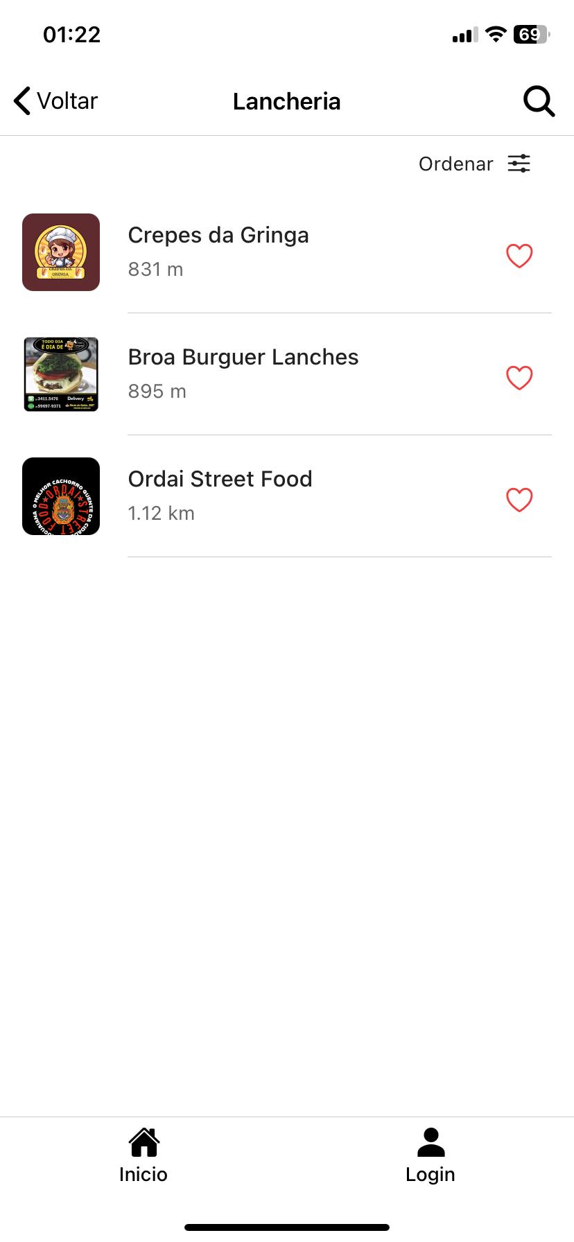 UruMais App — lista de lancherias