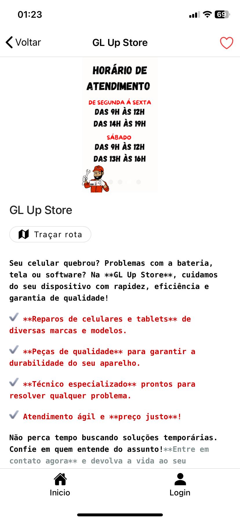 UruMais App — página da GL Up Store