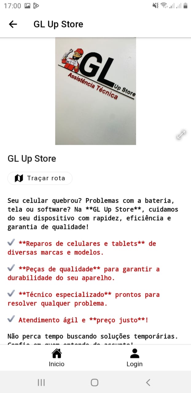 UruMais App — detalhes da GL Up Store